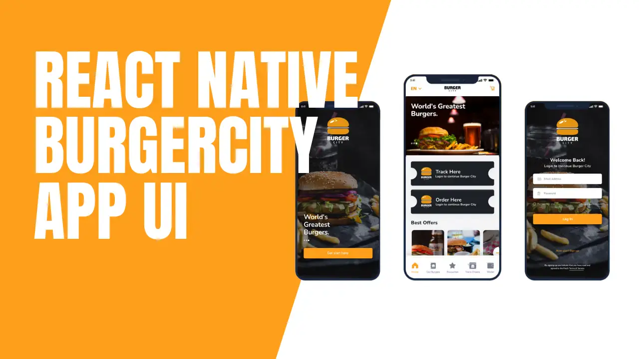 React Native Burger City App UI