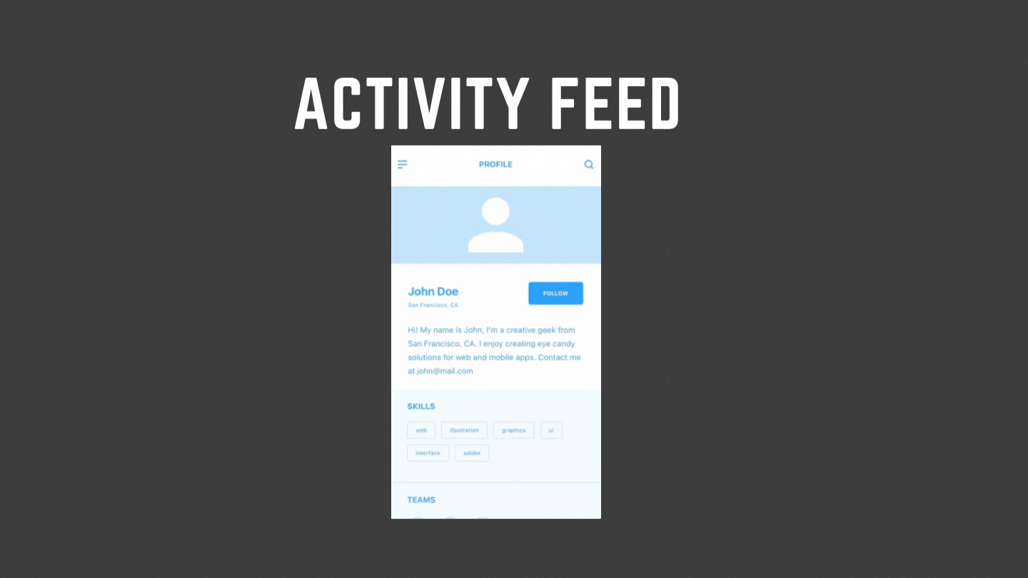 Activity Feed Flatlist