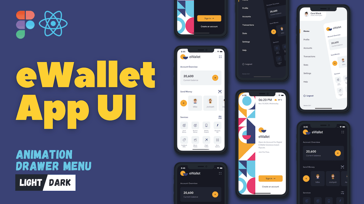 React Native eWallet App UI